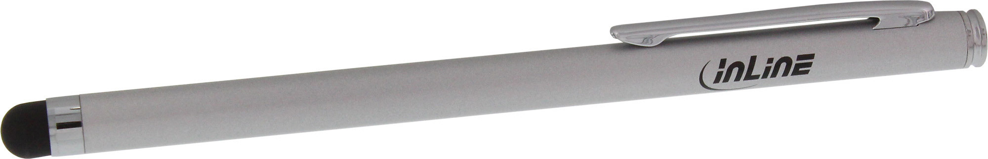 InLine® Stylus, pero pre dotykové obrazovky smartfónov a tabletov, strieborná