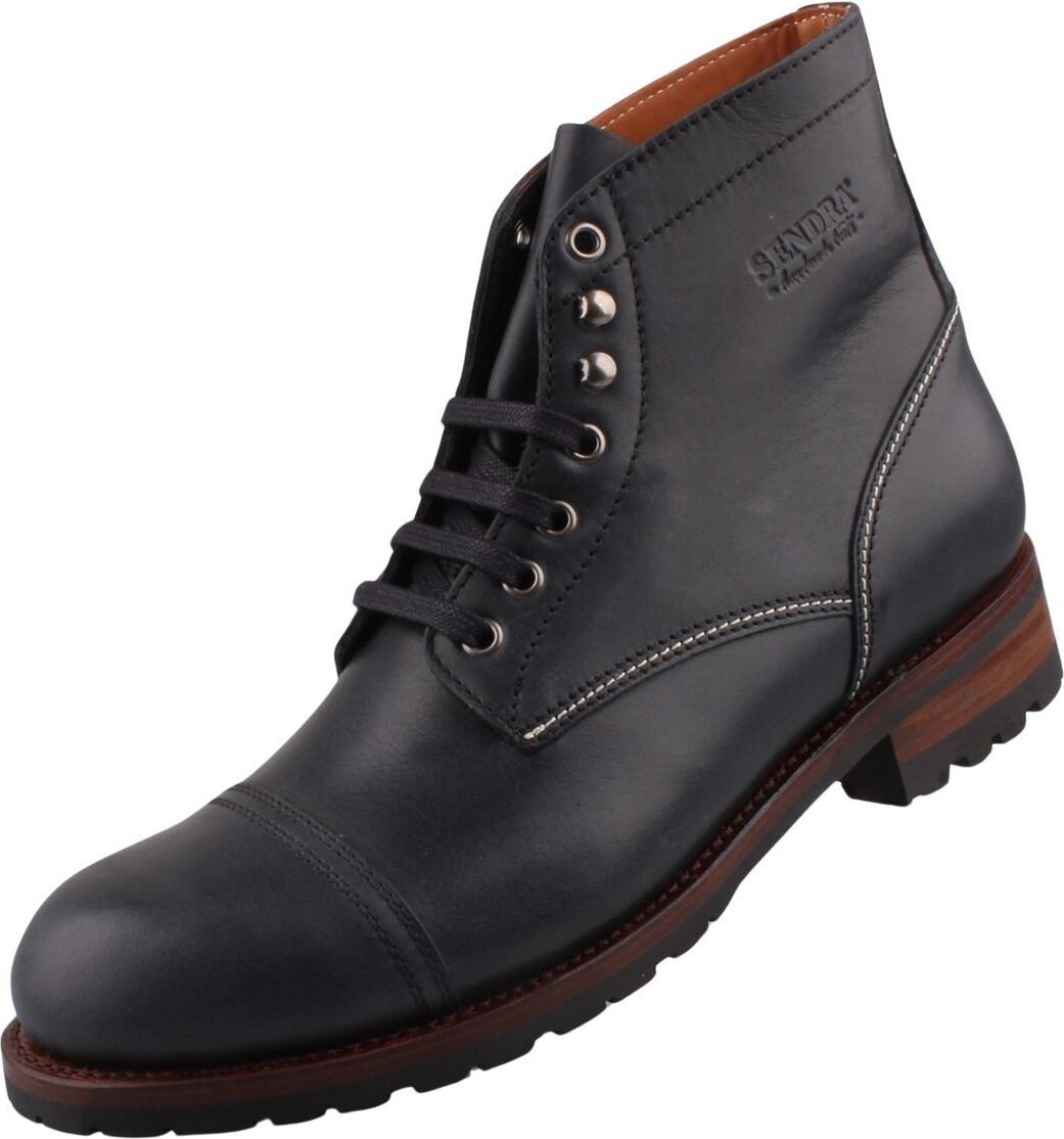 Sendra Topánky Pánske kožené topánky Black