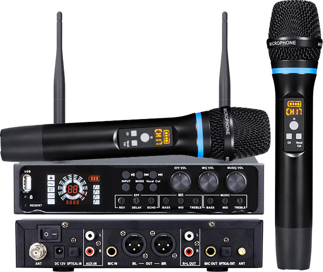 INF All-in-one bezdrôtový mikrofónový systém s Bluetooth - Na svadby, karaoke čierna