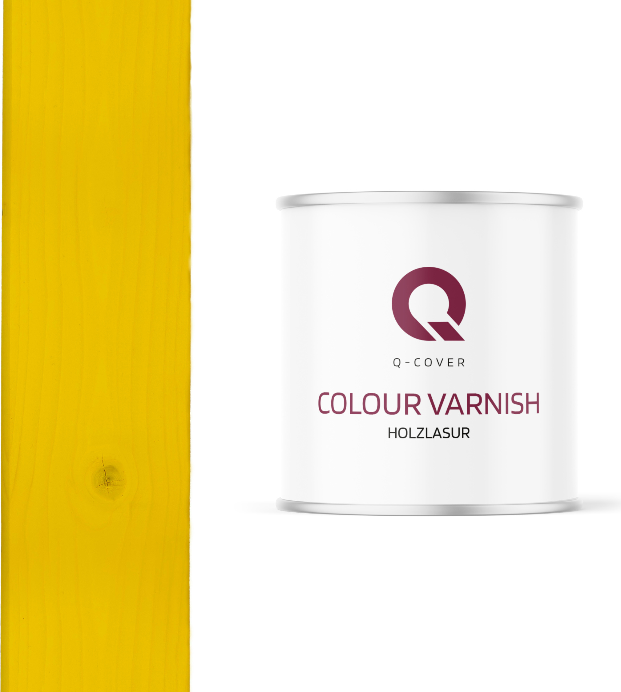 Q-Cover Holzlasur | Gelb 2,5 L Satin | Holzschutz | | Holzschutz |lasur Lasur Wasserbasierte Innen Außen Lasur Abperleffekt Lasur Für Holz