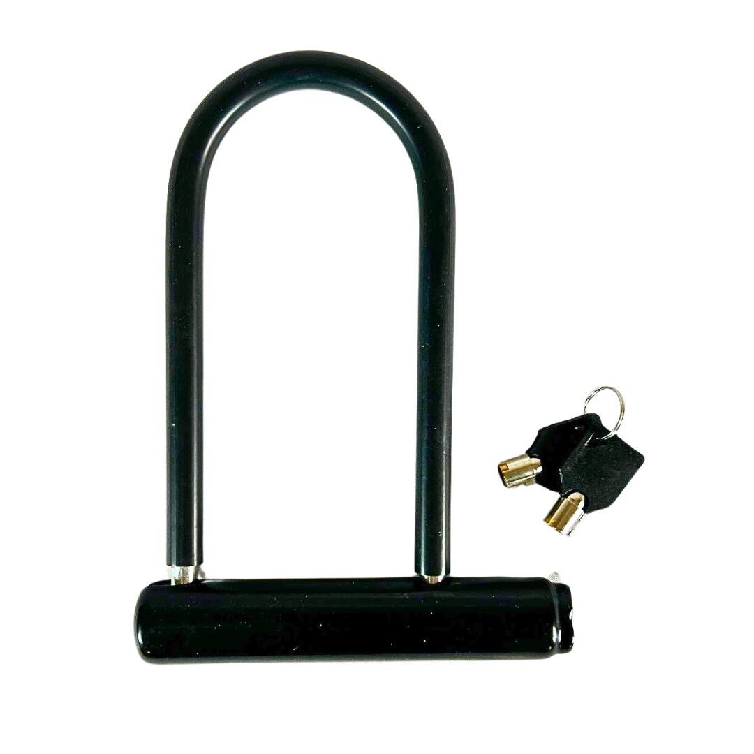 Eurobatt Fahrrad Bügelschloss mit Halterung U-Schloss 14x20 cm Radschloss Fahrradschloss MTB Citybike E-Bike 2 Schlüssel