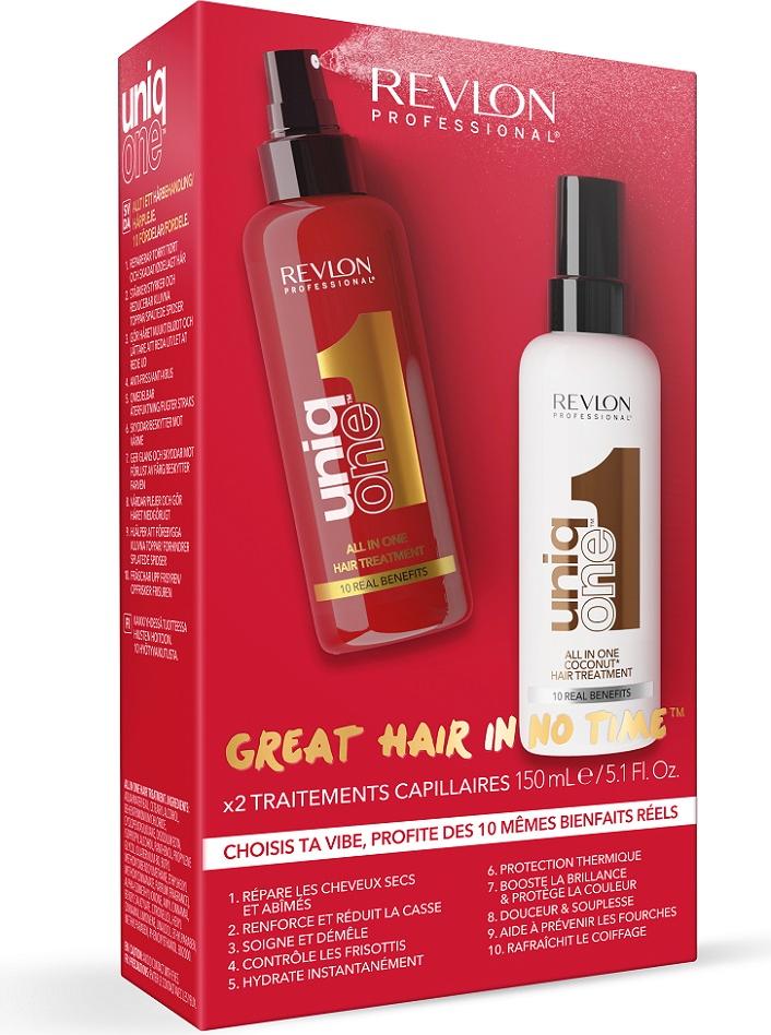 Revlon Uniq One Set All In One Hair Treatment 150ml + Coconut Hair Treatment 150ml B02000