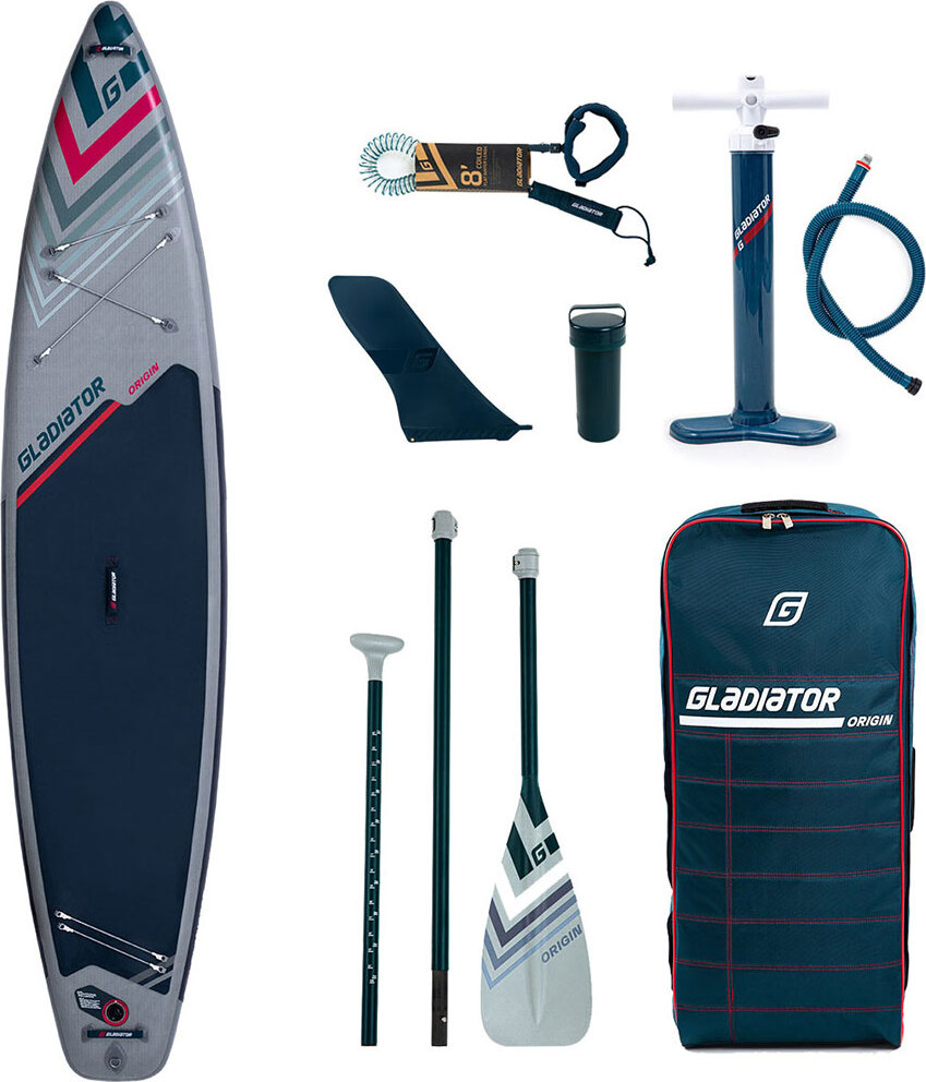Gladiator ORIGIN 12'6 Touring Board 2022 SUP Stand-Up-Paddle-Board - Premium-Package incl. Paddle Inflatable Sup NEW 2022