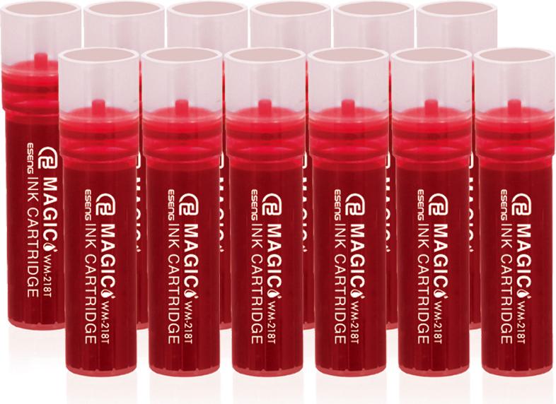 ESENG GmbH ESENG® Whiteboard Marker Nachfüllpatronen MAGIC WM-218T, rot 12 Patronen WM-218T-RX2