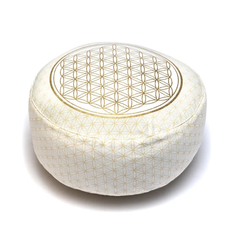 Bahadra Meditationskissen Blume des Lebens Baumwolle(OCS) -- 33x17 cm; ±2300 g