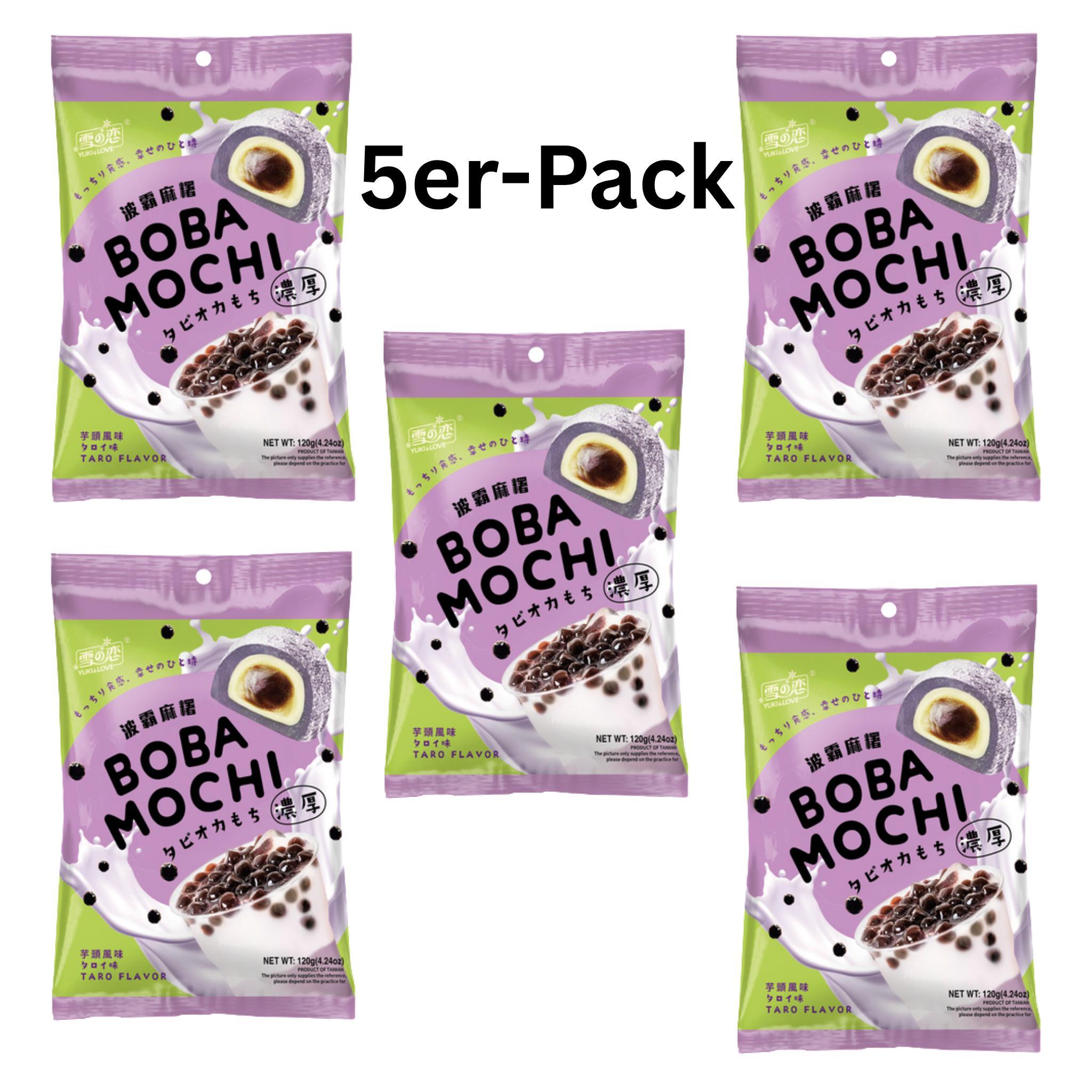 Yuki and Love 5er-Pack YUKI & LOVE Mochi Mochi Boba Taro 120g (8 Stück)