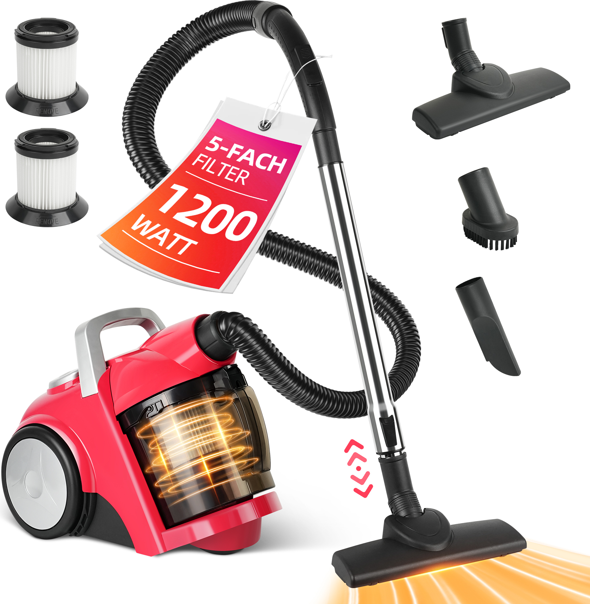 Fakir BL 240 Trend-beutelloser-Bodenstaubsauger, Sauger-ohne-Beutel Mit