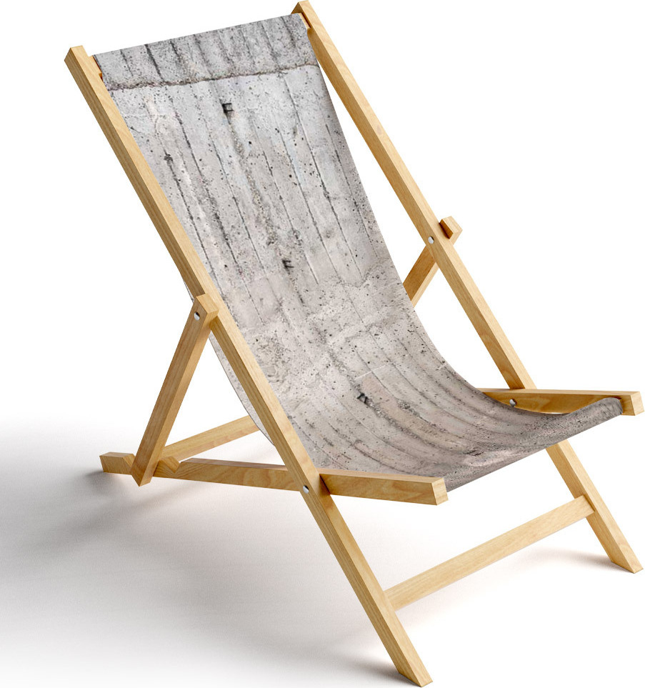 Displayhersteller Liegestuhl verwaschene Betonwand 13-189-betonwand-p