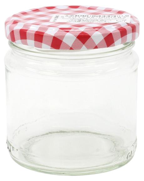 OSMA Werm Einmachglas/Sturzglas mit kariertem Deckel 210ml 54455