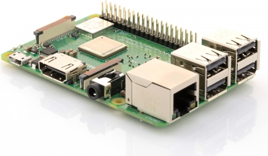 Raspberry pi 3 model b+ - broadcom bcm2837b0 quad core 1,4 ghz - 1 gb - wifi - bluetooth - gigabitový ethernet (max. 300mbps) - 4 x usb 2.0 - gpio header 40-pin - 1 x hdmi - microusb (nabíjanie) - microsd