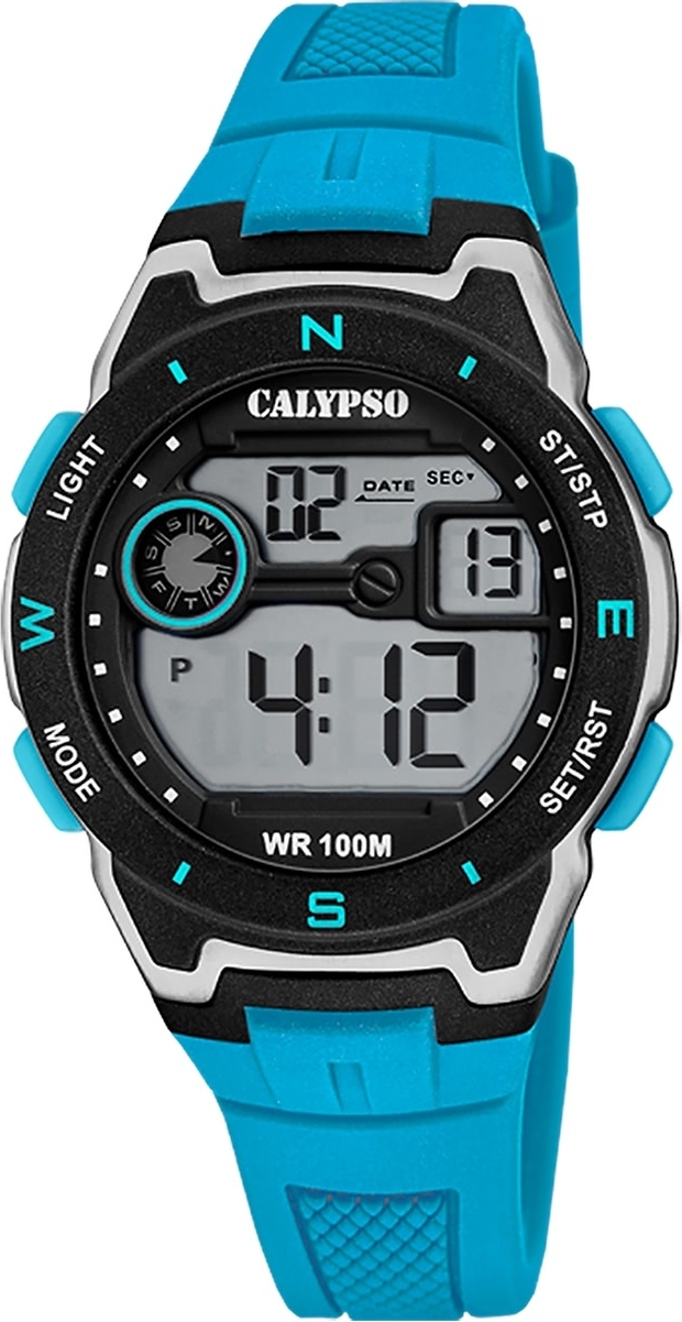 Pánske hodinky Calypso gumové svetlomodré Digitálne náramkové hodinky Calypso UK5853/1