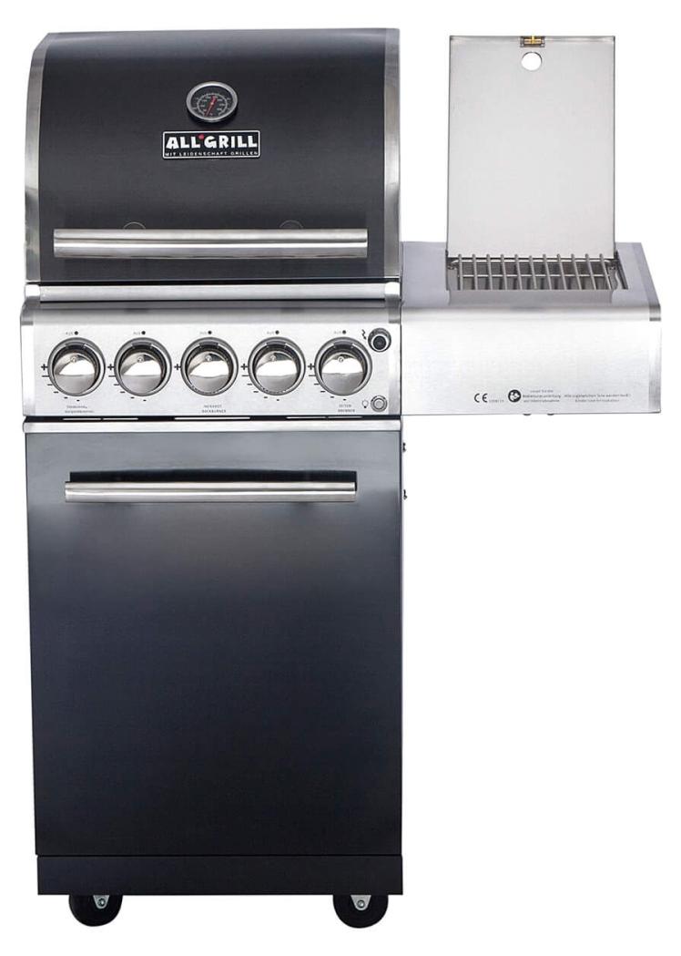 Plynový gril ALLGRILL CHEF S BLACK Modulárny základný model 2 horáky, bočný horák, zadný horák (500702)