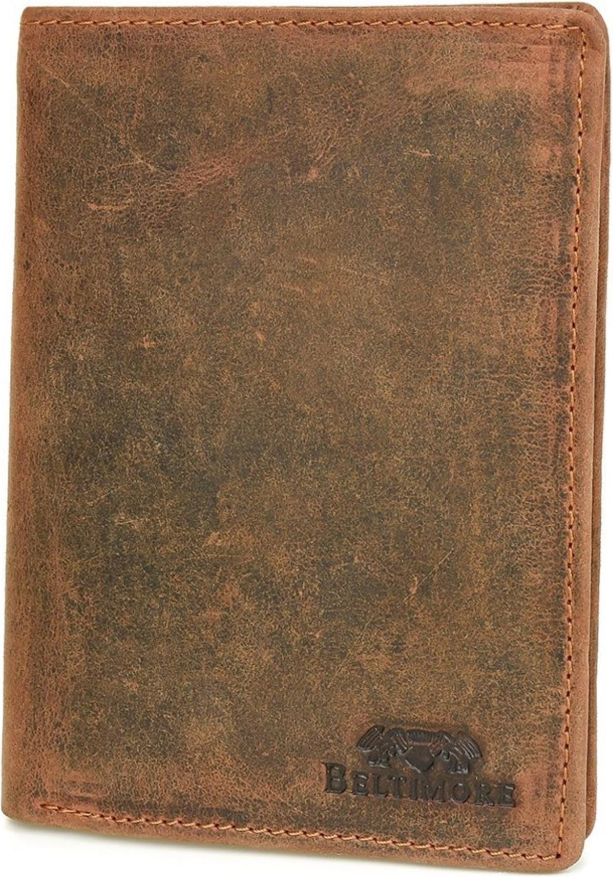 Herren-Geldbörse aus Leder, Nubukleder, schmal, Beltimore R8238703