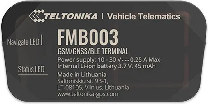 Teltonika FMB003 Ultra-kleiner OEM OBDII PnP Tracker mit GNSS, GSM, BLE 4.0, CAN Bus Daten Flottenmanagement (FMB003) FMB00377ZS01