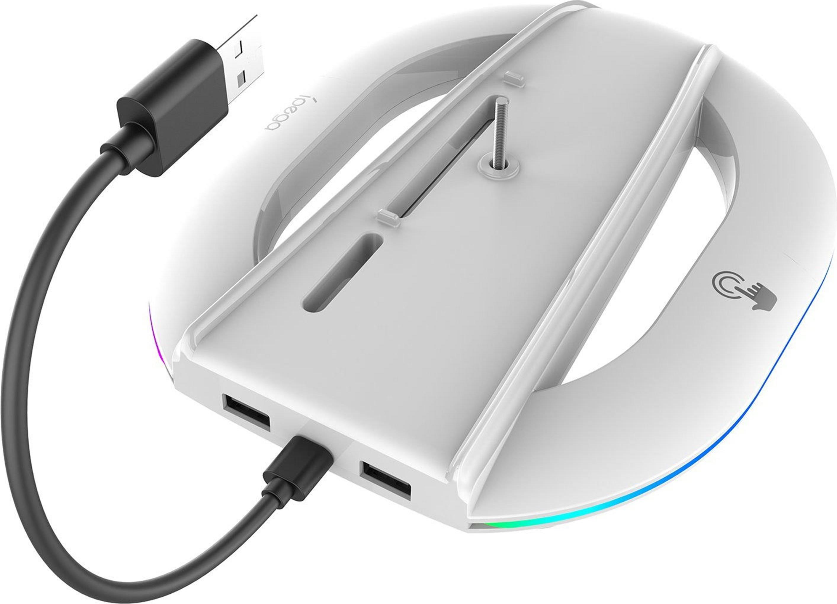 iPega P5S035SA Vertikaler Ständer mit RGB für PS5 Slim/PS5 Pro Weiß