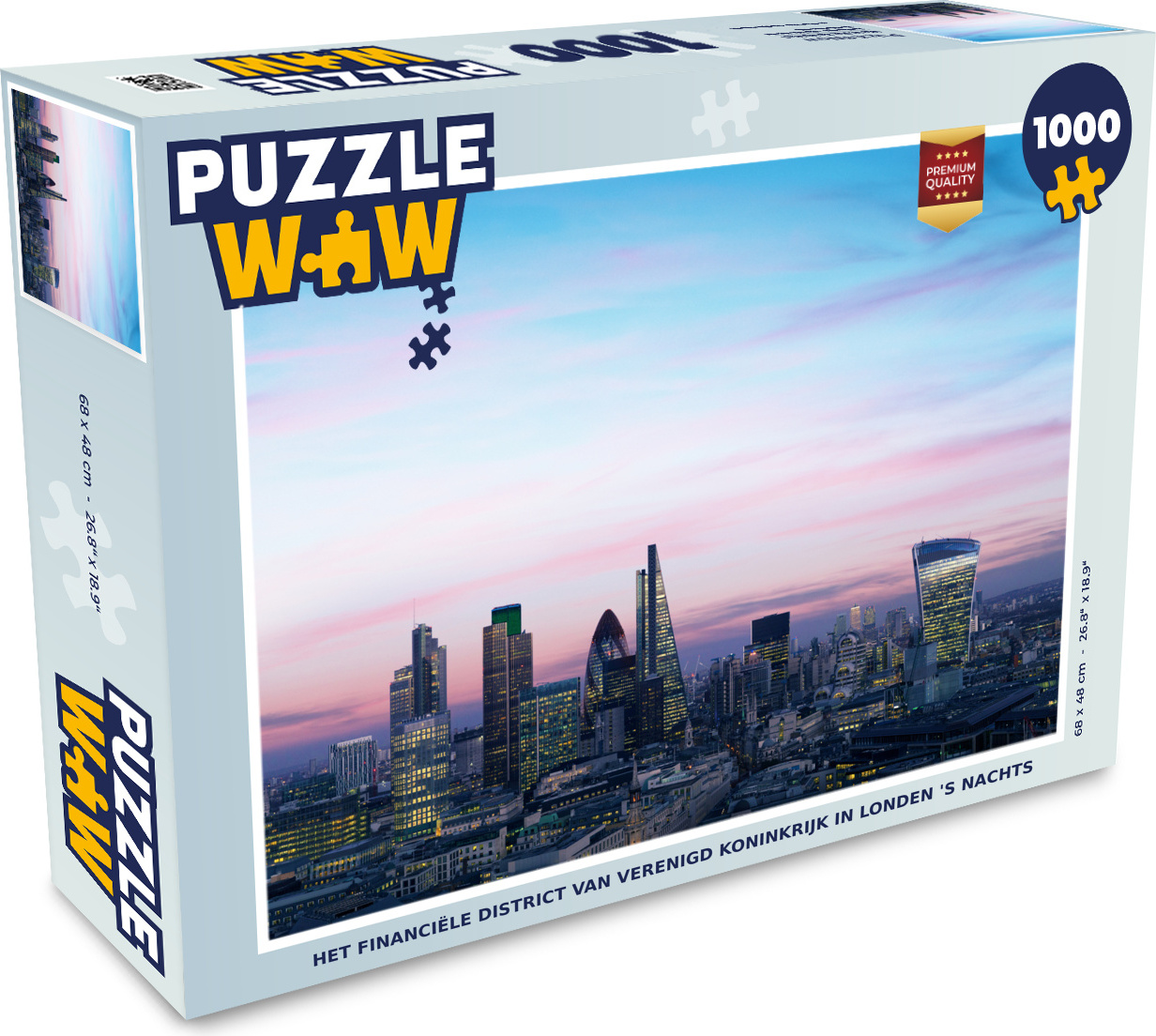 MuchoWow® Puzzle 1000 Teile Finanzdistrikt des Vereinigten Königreichs in London bei Nacht - Erwachsene - Rätsel 136|51618339