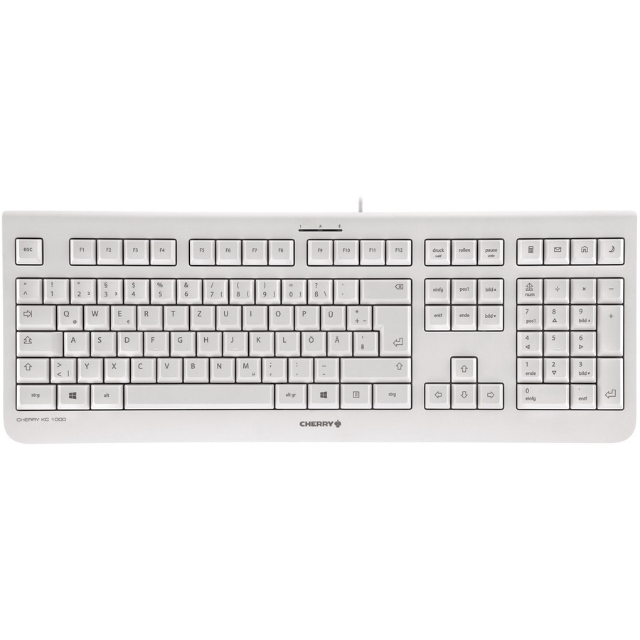 Cherry KC 1000 - Volle Größe (100%) - Kabelgebunden - USB - AZERTY - Grau JK-0800FR-0
