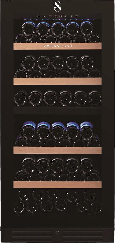 Swisscave Weinkühlschrank WL 355 DF,2-Zonen Weinkühlschrank,107 Flaschen