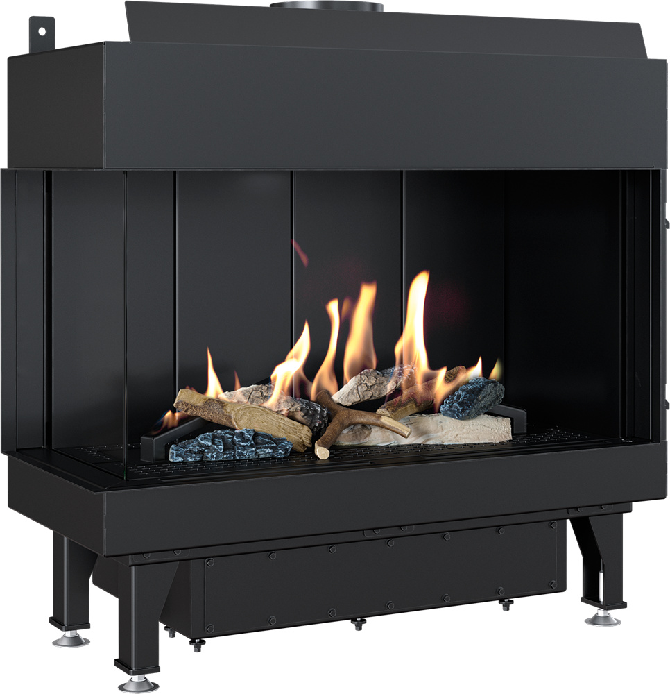 LEO 70 ľavostranný plynový krb na propán-bután ∅ 100/150 6,1 kW