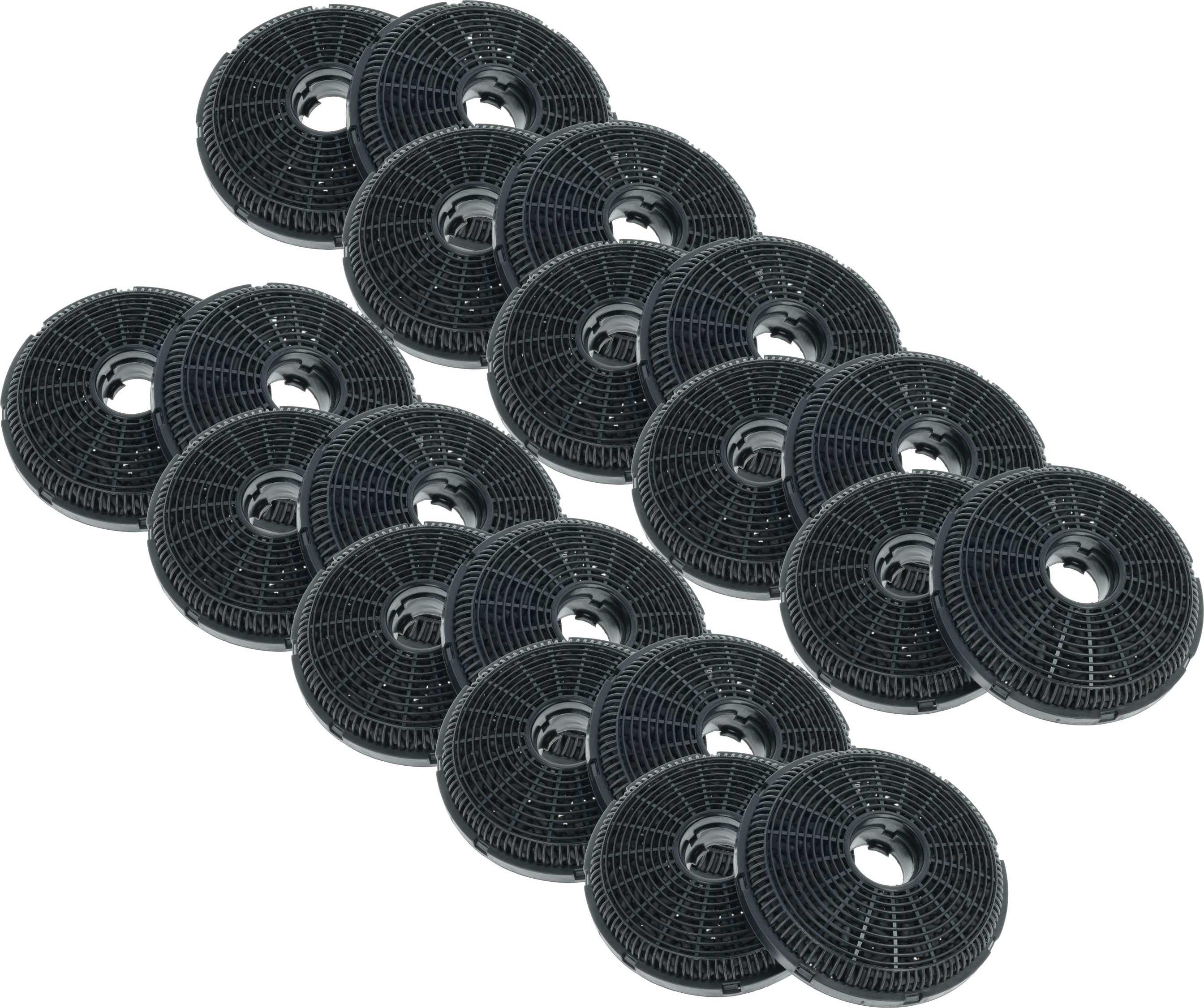 vhbw 20x Aktivkohlefilter kompatibel mit Grundig GDSP 5460BC, 5470, 2460BC Dunstabzugshaube 183079484-10
