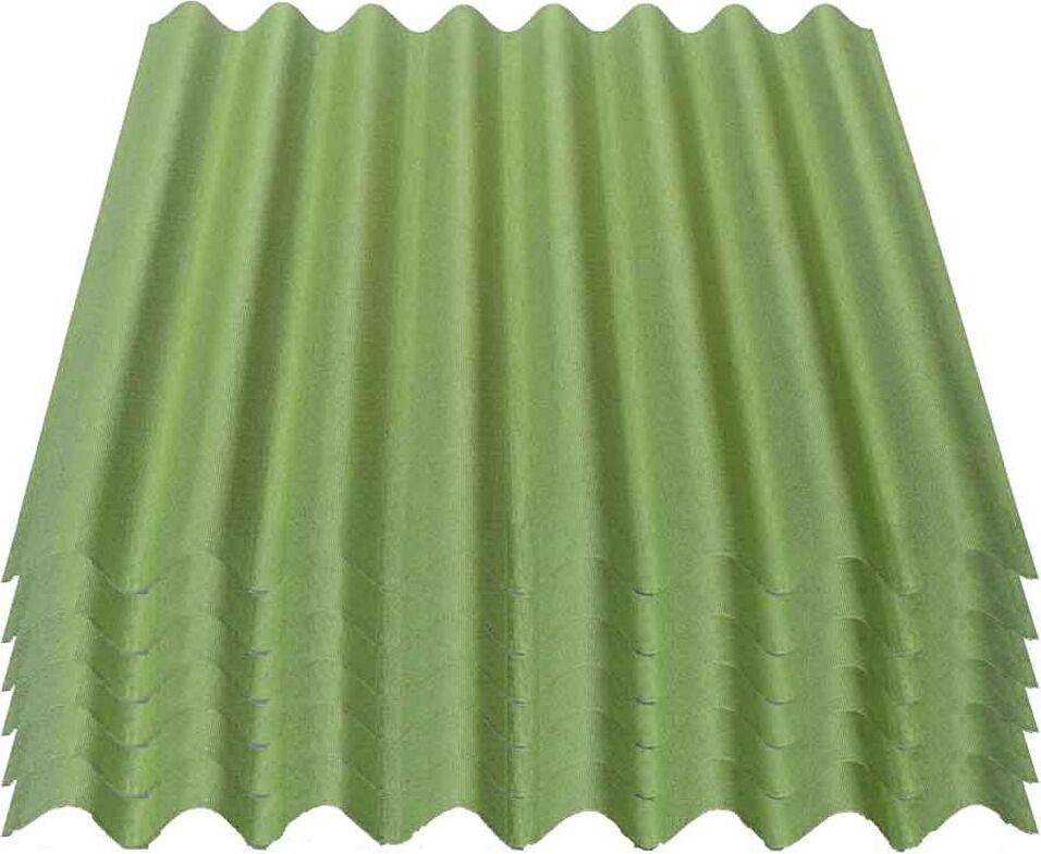 Onduline Easyline Dachplatte Wandplatte Bitumenwellplatten Wellplatte 6x0,76m² - grün 308-6