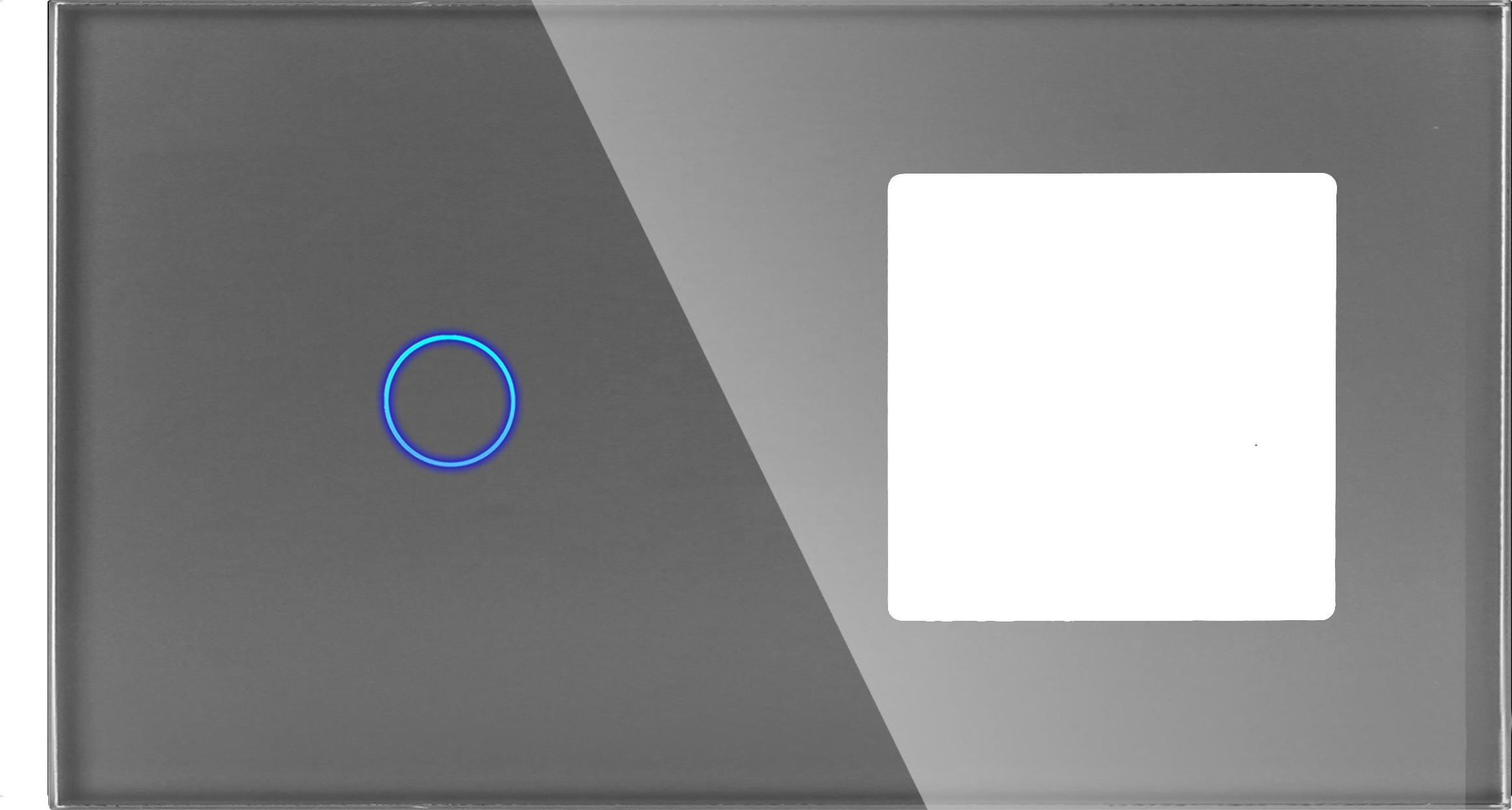 Doppelglasplatte 1G1F Grau DC Smart Home