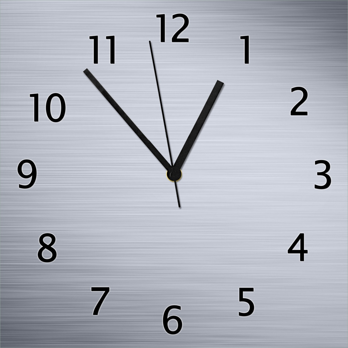 Wallario Design Wanduhr Muster aus grauen Streifen - Schraffur aus Echtglas, Größe 30 x 30 cm gugs0741-3030