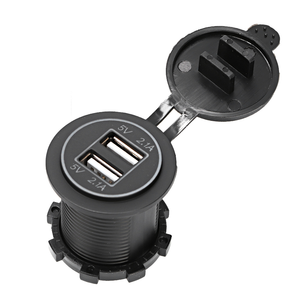 Duálna USB nabíjačka do auta, nabíjačka do auta, vodotesná nabíjačka do auta, nabíjačka na mobilný telefón do auta, nabíjačka na motocykel