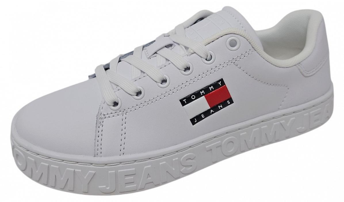 Tommy Hilfiger TJW Logo Outsole Sneaker Weiß EN0EN02703-YBS