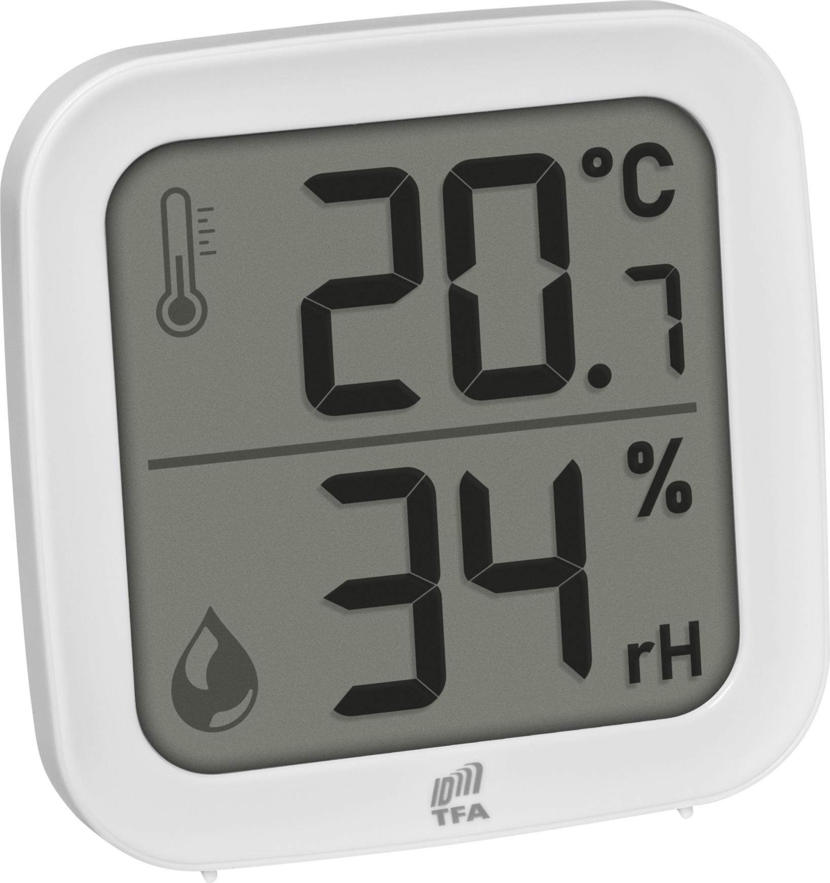 TFA Dostmann TFA.me Thermo Hygro Sender ID-A0 INDOOR TFA 30.3908 große Displayanzeige Temperatur Luftfeuchte : weiß : ohne Batterien
