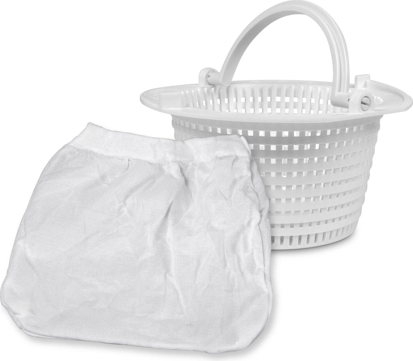 Pool Total SET> Skimmerkorb für Miniskimmer + 5 Stk. Skimmerbeutel 615017