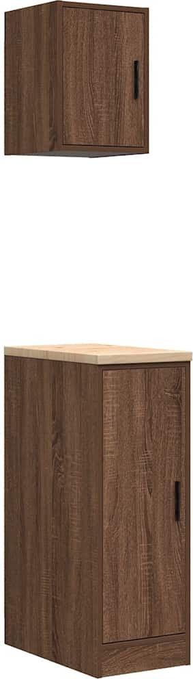 vidaXL Garážové skrine 2 ks Hnedé dubové drevo