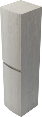 Hochschrank BadenHaus Vague 40 cm breit Eiche grau fertig montiert