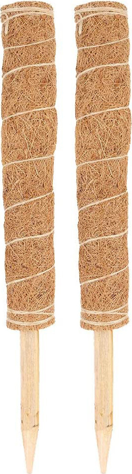 Homgeek 2Pcs 450mm Kokos Totempfahl Moss Stick Fiber Plant Climbing Plant Support Totempfahl fuer Plant Support Extension