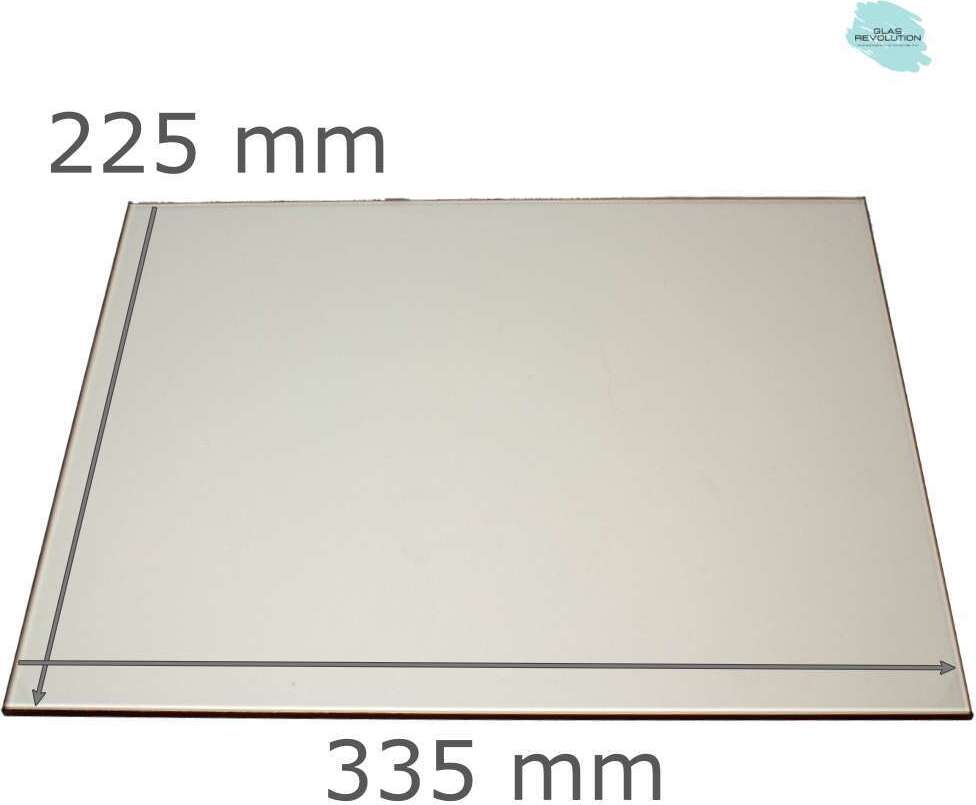 Glas Revolution Feuerfestes Kaminglas nach Maß | Ofenglas für alle Größen - (680,00 EUR / qm) - 335 mm x 225 mm kaminglas335225