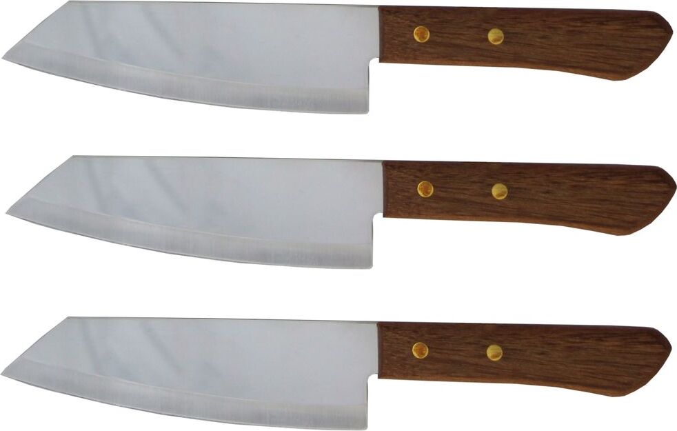 3er Pack - (3x #171) KIWI Thailand Kochmesser mit Holzgriff 28cm | Messer 1251-U-A3