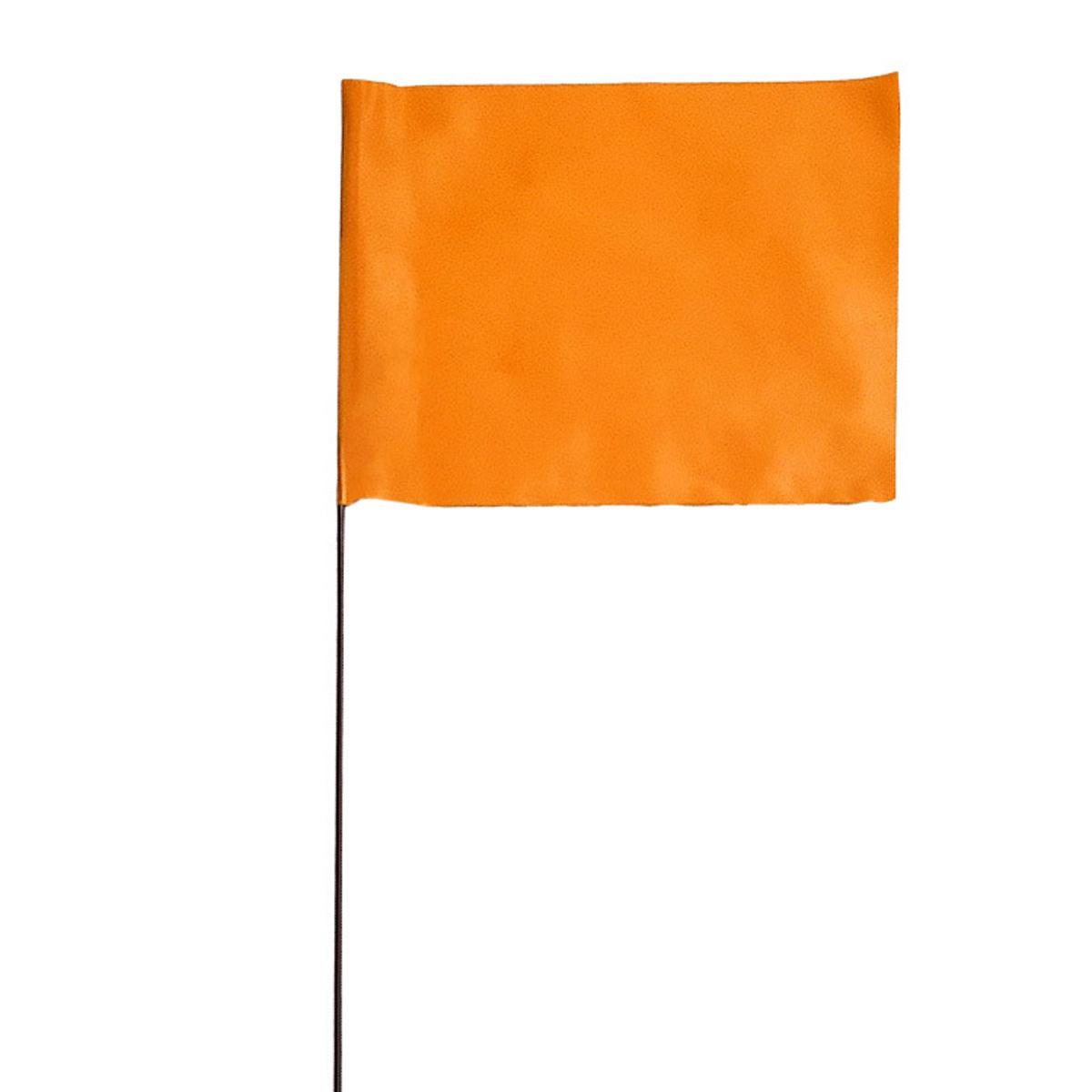 Dopwii 100 Stück Markierungsfahnen Orange, 14×10 cm, Rasenfahnen für Landschaft, Vermessung, Bewässerung & Garten, Survey Flags KAUF-WOHN-GA669-018