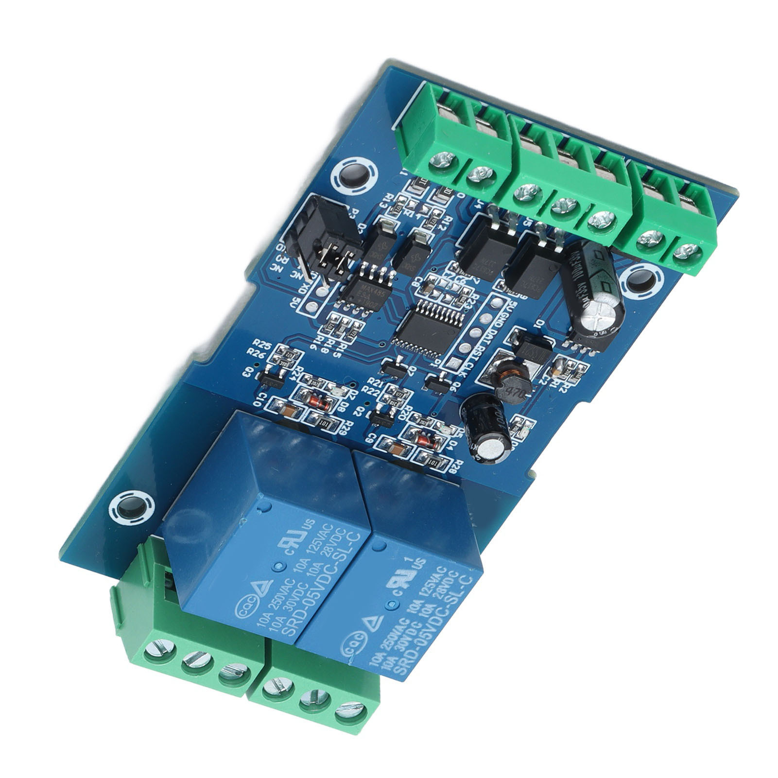 Cocosity Relaismodul DC 7?24V RS485/TTL Eingang Ausgang mit Verpolungsschutz Zwei Relaismodule