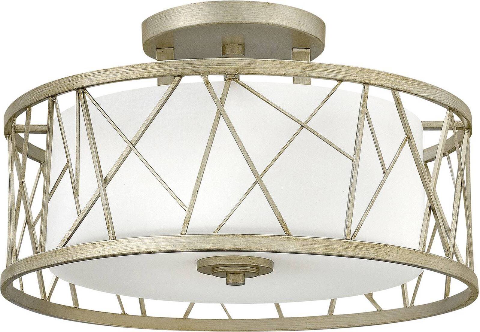 Hinkley Elstead Nest Deckenleuchte E27 3-fach Blattsilber HK-NEST-SF-SL