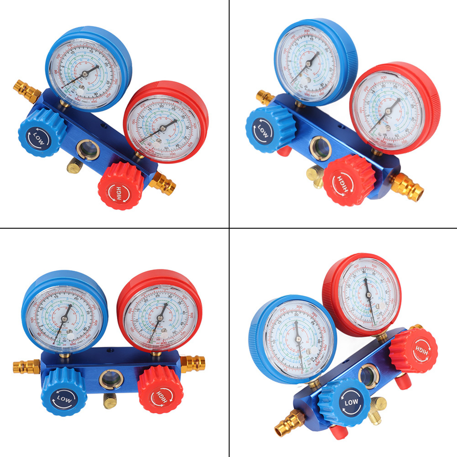 Cocosity R134a Verteiler-Manometer,Verteiler-Manometer,Kältemittel-Verteiler-Manometer,Klimaanlagen-Verteiler-Manometer,Luft-Verteiler-Manometer