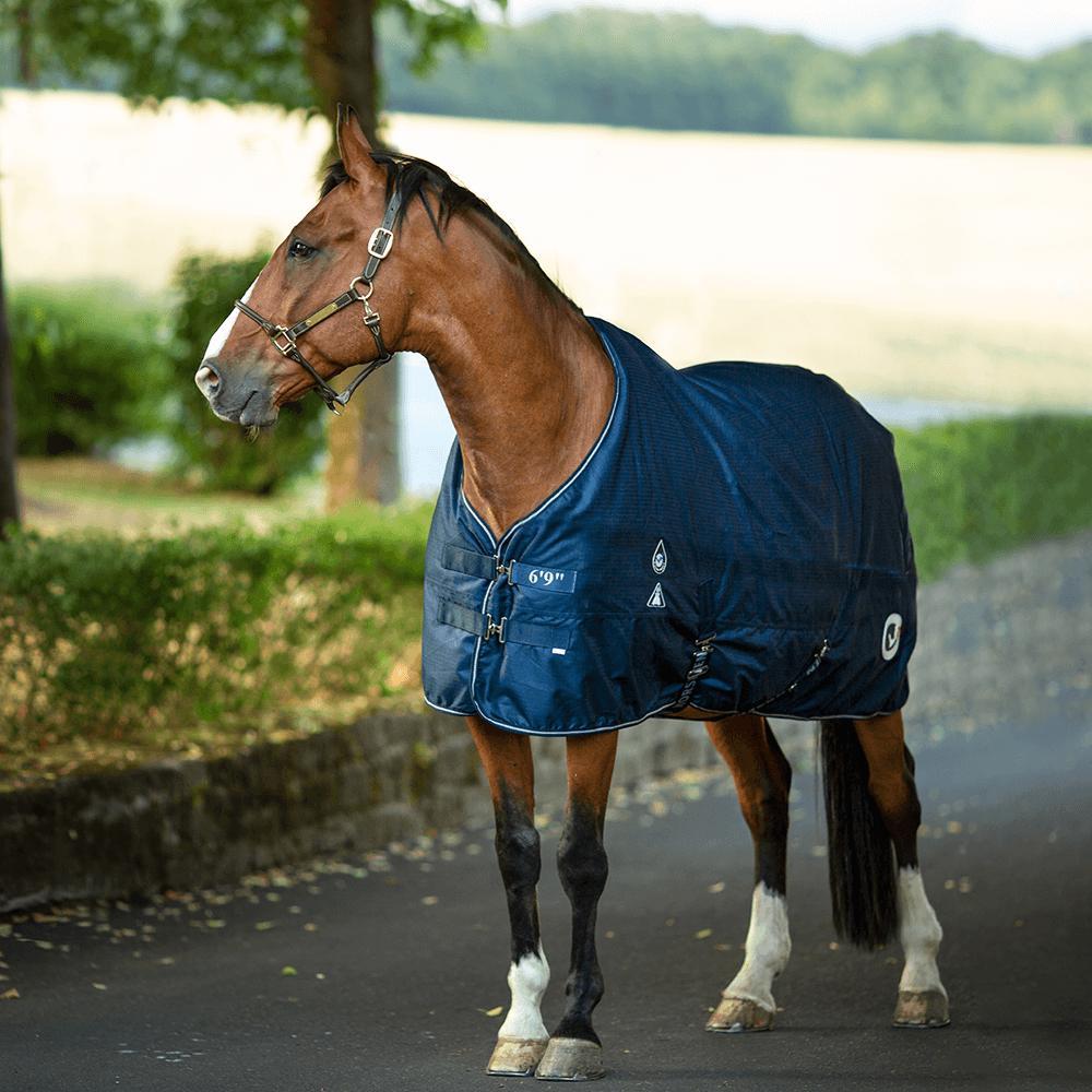 HorSeven Regendecke 50g mit Widerristpolster - marine/navy 20720001-132-155