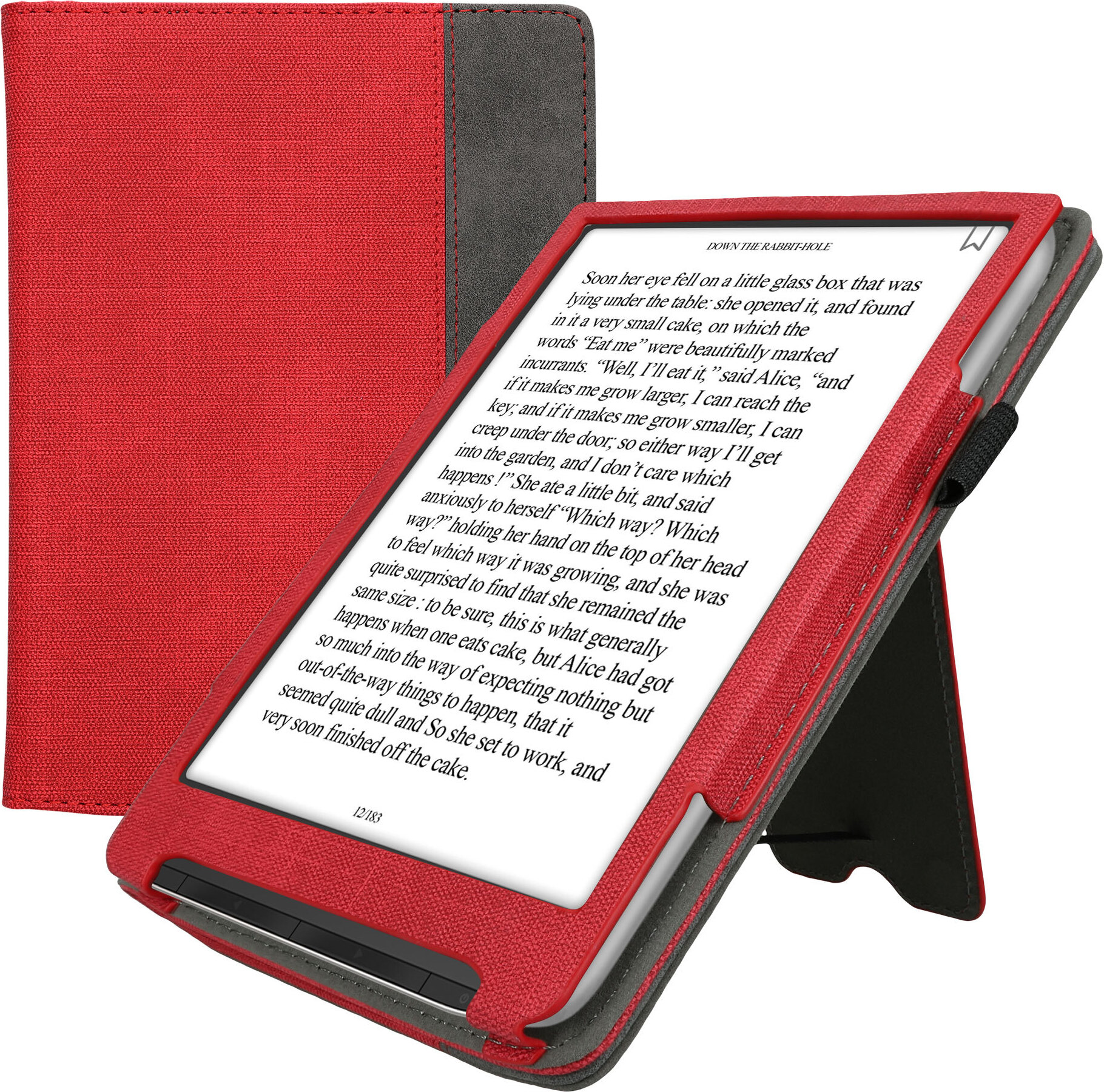 kwmobile Cover compatibile con Pocketbook Verse/Pro/Color/Vivlio Light - Custodia a libro in tela e pelle PU - Flip Case per eReader kwmobile Cover compatibile con Pocketbook Verse/Pro/Color/Vivlio Light - Custodia a libro in tela e pelle PU - Flip Case per eReader