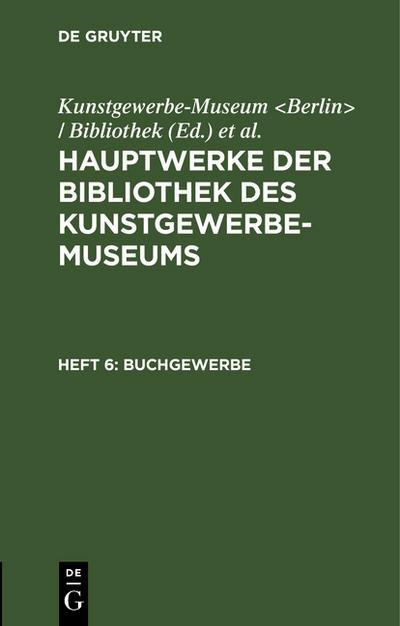 Sonstige Verlage Buchgewerbe
