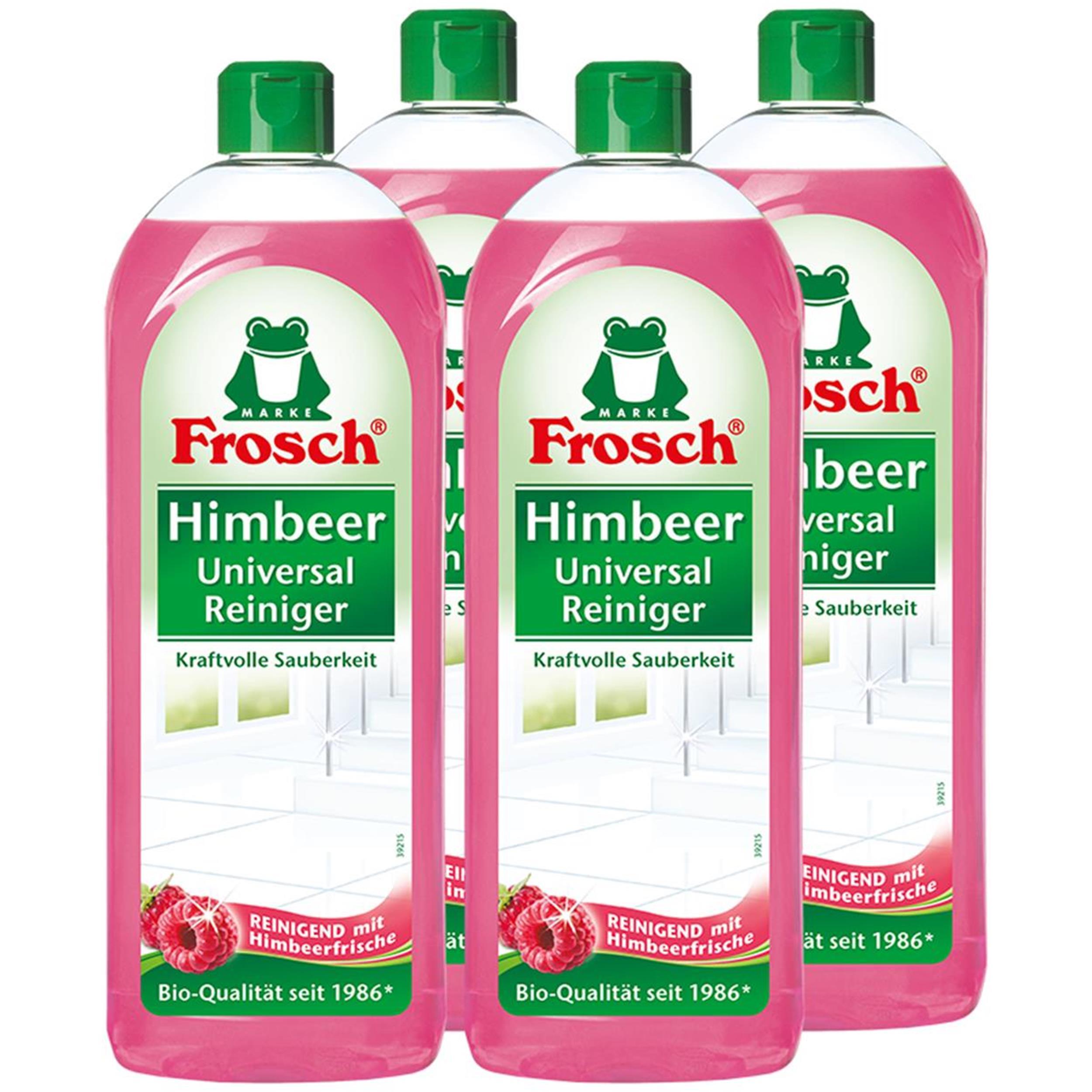 Erdal Frosch Himbeer Universal-Reiniger 750 ml - Kraftvolle Sauberkeit (4er Pack)