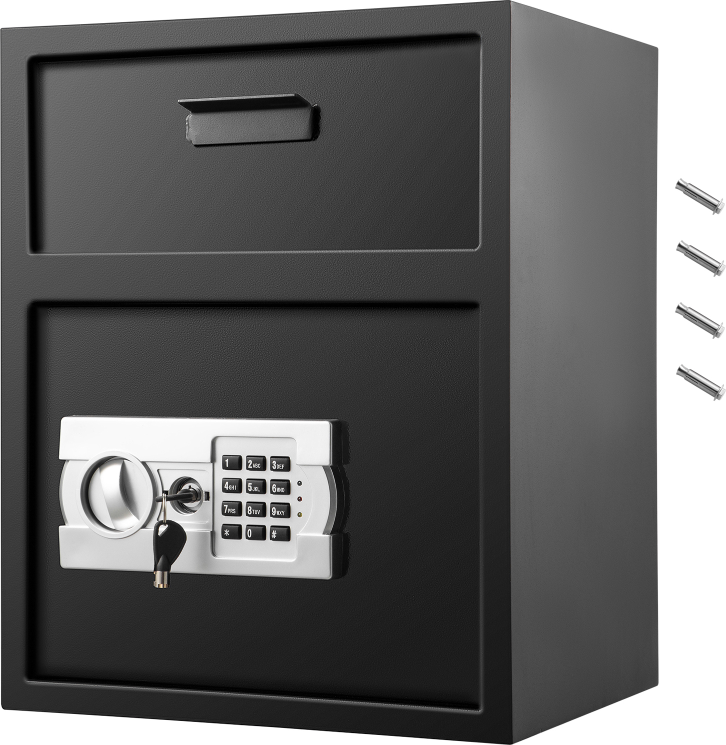SucceBuy Digital Depository Safe Electronic Code Lock, Carbon Steel Deposit Safe mit zwei Notschl¹sseln, Restaurant Safe f¹r Home Hotel Office