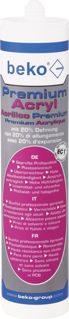 Beko Premium-Acryl mit 20% Dehnung 310 ml weiß 230300020