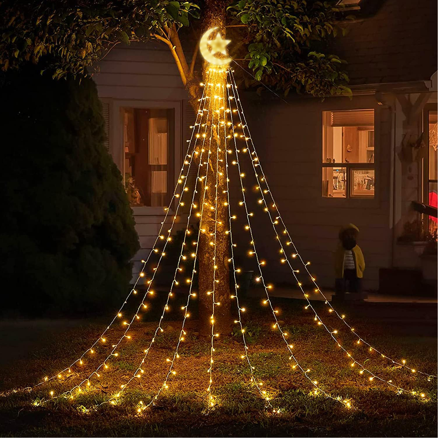 Weihnachtsbeleuchtung 720 LED Lichterkette Warmweiß 54 M