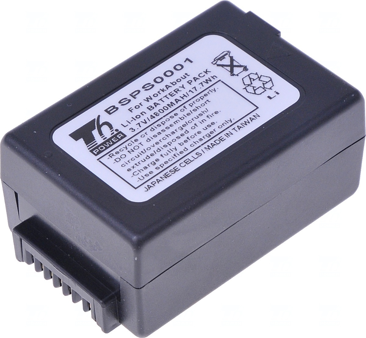 T6 Power Akku für Psion Teklogix WorkAbout Pro 3 C, Li-Ion, 3,7 V, 4800 mAh (17,7 Wh), schwarz BSPS0001_v59867