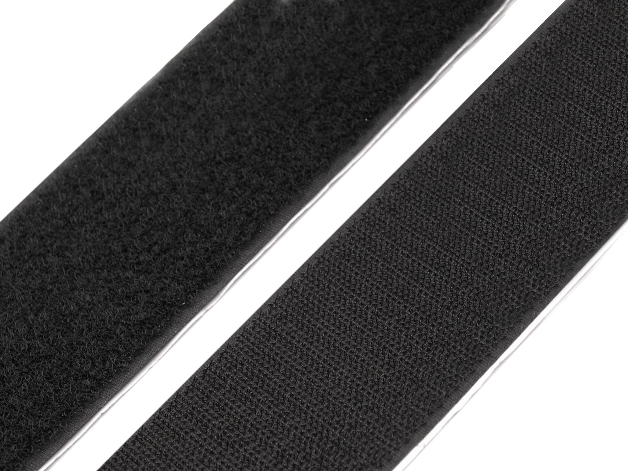 Klettband selbstklebend auf Rolle schwarz 25mm breit x 5m Länge 2-teilig 