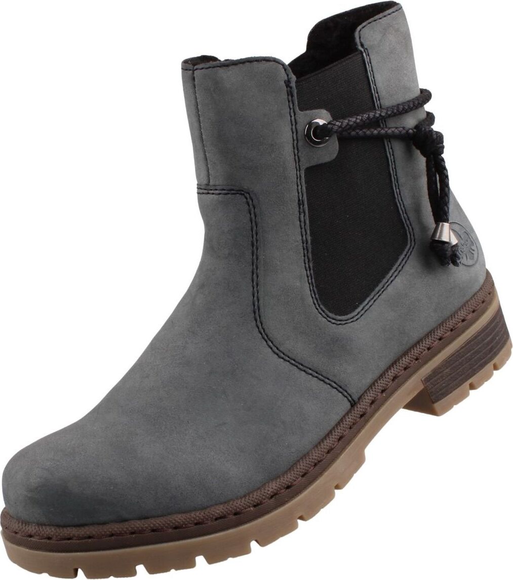 Rieker Stivaletti Donna 79454 – Ecopelle, Tacco Blocco 3,2 Cm, Cerniera, Larghezza Normale F